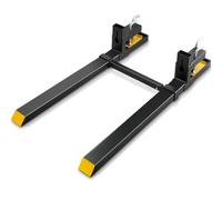 VEVOR Abrazadera de Horquillas de Tractor 149 cm Abrazadera en Horquillas de Paletas Carga de 1814 kg Barra Estabilizadora Ajustable Horquilla de Paletas para Carretilla Elevadora con Pala Cargadora