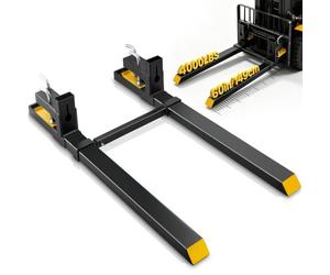 VEVOR Abrazadera de Horquillas de Tractor 149 cm Abrazadera en Horquillas de Paletas Carga de 1814 kg Barra Estabilizadora Ajustable Horquilla de Paletas para Carretilla Elevadora con Pala Cargadora
