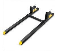 VEVOR Abrazadera de Horquillas de Tractor 149 cm Abrazadera en Horquillas de Paletas Carga de 907 kg Barra Estabilizadora Ajustable Horquilla de Paletas para Carretilla Elevadora con Pala Cargadora