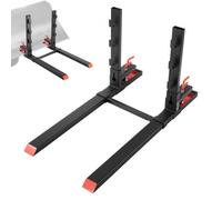 VEVOR Abrazadera de Horquillas de Tractor 1814 kg, Horquillas de Palé Longitud Total de 149 cm, con Barra Antivuelco y Barra Estabilizadora Ajustable, para Pala Cargadora, Minicargadora, Tractor