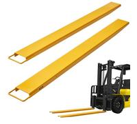 VEVOR Abrazadera de Horquillas de Tractor 1820x140 mm 1 Par de Acero al Carbono Abrazadera en Horquillas de Paletas Carga de 1815 T para Mover y Transportar Cargas Pesadas y Voluminosas, Amarillo