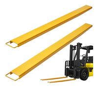 VEVOR Abrazadera de Horquillas de Tractor 2130x115 mm 1 Par de Acero al Carbono Abrazadera en Horquillas de Paletas Carga de 1815 T para Mover y Transportar Cargas Pesadas y Voluminosas, Amarillo