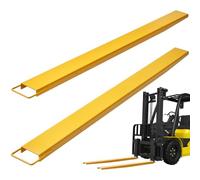 VEVOR Abrazadera de Horquillas de Tractor 2130x115 mm 1 Par de Acero al Carbono Abrazadera en Horquillas de Paletas Carga de 1815 T para Mover y Transportar Cargas Pesadas y Voluminosas, Amarillo