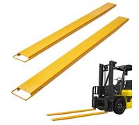 VEVOR Abrazadera de Horquillas de Tractor 2440x140 mm 1 Par de Acero al Carbono Abrazadera en Horquillas de Paletas Carga de 1816 T para Mover y Transportar Cargas Pesadas y Voluminosas, Amarillo