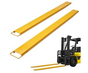 VEVOR Abrazadera de Horquillas de Tractor 2440x140 mm 1 Par de Acero al Carbono Abrazadera en Horquillas de Paletas Carga de 1815 T para Mover y Transportar Cargas Pesadas y Voluminosas, Amarillo