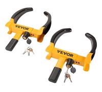 VEVOR Abrazadera de Seguridad Para Rueda Bloqueo de Rueda de Abrazadera de Neumático 180-270mm Cepo Antirrobo Rueda Coche con 6 Llaves Protección de Revestimiento de PVC para Vehículos, Caravanas, SUV