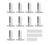 VEVOR Abrazadera de vidrio, 10 piezas de soporte de barandilla de vidrio cuadrado para vidrio templado de 0,31 "-0,47", abrazadera de montaje de vidrio de acero inoxidable 304, soporte de estante de v