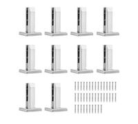 VEVOR Abrazadera de vidrio, 10 piezas de soporte de barandilla de vidrio cuadrado para vidrio templado de 0,31 "-0,47", abrazadera de montaje de vidrio de acero inoxidable 304, soporte de estante de v