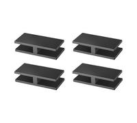 VEVOR Abrazadera de Vidrio, 4 Soportes de Barandilla de Vidrio Rectangular 100 x 50 x 24,5 mm para Vidrio Templado de 8-12 mm de Espesor, Acero Inoxidable 304, para Balcón, Jardín, Piscina, Escalera