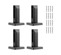 VEVOR Abrazadera de Vidrio, 4 Soportes de Barandilla Cuadrados 100 x 100 x 160 mm para Templado de 8-12 mm de Grosor, Acero Inoxidable 304, para Balcón, Jardín, Cubierta, Escalera