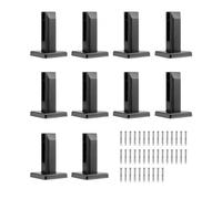 VEVOR Abrazadera de Vidrio, 10 Soportes de Barandilla de Vidrio Cuadrado 100 x 100 x 160 mm para Vidrio Templado de 8-12 mm de Espesor, Acero Inoxidable 304, para Balcón, Jardín, Cubierta, Escalera