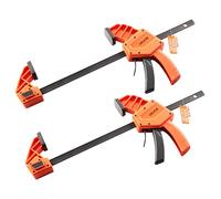 VEVOR Abrazaderas de Barra para Carpintería 2 PCS 30,48 cm, Abrazadera/Separador de una Mano, Abrazaderas en F de Agarre Rápido de Plástico Premium y Acero al Carbono Carga de 154 kg para Carpintería
