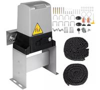 VEVOR Abridor Automático de Puerta Corredera 550 W 26 Nm con Accionamiento por Engranajes 1500 kg con Sensor de Infrarrojos Mando a Distancia Alcance de 70 m para Puerta de Casa