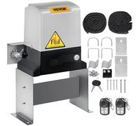 VEVOR Abridor de Puerta Corredera 1400 kg con 2 Controles Remotos Kit de Hardware para Operador de Puerta para Seguridad Velocidad de Desplazamiento 13 m/Min Motor Eléctrico para Puerta Corredera