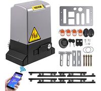 VEVOR Abridor de Puerta Corredera 1800 kg Automático 4 m con 4 Controles Remotos y Control de APP Operador de Portón Eléctrico para Pasillo Enrollable Sistema de Seguridad para Operador de Portón