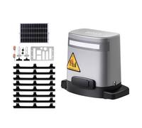 VEVOR Abridor de Puerta Corrediza con Energía Solar 280 W para Puertas de hasta 20 m Carga de 816 kg con Riel de Engranajes, Sensor Infrarrojo, Control Remoto, Sistema de Apertura de Portones