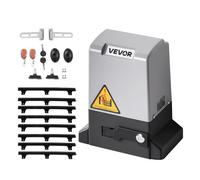 VEVOR Abridor de Puerta Corrediza Eléctrico 400 W para Puertas de hasta 25 m Carga de 1000 kg con Cremallera de Nailon, Sensor Infrarrojo, 2 Controles Remotos, Sistema de Apertura de Portones 10 m/min