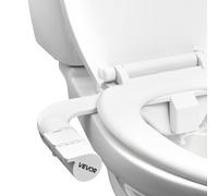 VEVOR Accesorio de Inodoro con Bidé, Asiento de Inodoro Autolimpiable con 2 Boquillas Retráctiles, Presión de Agua Ajustable y Doble Perilla(Estilo Manija), Rociador de Agua Fría Fácil de Instalar
