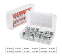 VEVOR Accesorios Hidráulicos ORFS con Junta Tórica, para Tubos y Mangueras Hidráulicas, para Sistemas Hidráulicos, con Rosca de Precisión, Tamaños 4, 6, 8, 10, 12 y 16, 290 x 170 x 60 mm, 72 uds