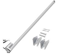 VEVOR Actuador Lineal de 12 V, Motor Lineal Impermeable IP65 de 1016 mm, 3000 N y 5 mm/s, con Soportes de Montaje para Seguidores Solares, Maquinaria Industrial y Abridores de Puertas, Plata