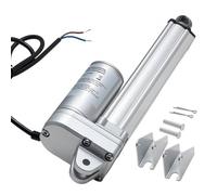 VEVOR Actuador Lineal de 12 V, Motor Lineal Impermeable IP65 de 152,4 mm, 3000 N, 5 mm/s, con Soportes de Montaje para Seguidores Solares, Maquinaria Industrial y Abridores de Puertas, Plata