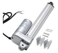 VEVOR Actuador Lineal de 12 V, Motor Lineal Impermeable IP65 de 203,2 mm, 3000 N, 5 mm/s, con Soportes de Montaje para Seguidores Solares, Maquinaria Industrial y Abridores de Puertas, Plata