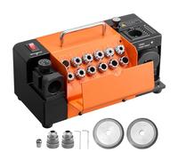 VEVOR Afilador de Brocas MR-13B de 3 a 15 mm, con Ángulo de Alivio de Labios Ajustable y Ángulo de Punta 95° a 135°, Alta Velocidad 4600 RPM, con 13 Pinzas, Muelas CBN y SDC, 290 x 140 x 160 mm