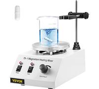 VEVOR Agitador Magnético 250W 158°F/70°C Placa Calefactora con Agitador Magnético 0-1600 RPM Agitador Magnético de Laboratorio Ajustable de 1000 ml con Soporte, Barra Agitadora