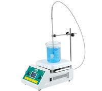 VEVOR Agitador magnético calefactor 0-2000 rpm 2000 ml mezclador magnético con placa caliente Máx. 300°C, agitador de laboratorio con soporte de pantalla LED y barra para experimentos de investigación