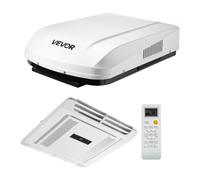 VEVOR Aire Acondicionado para Caravana 3000 W, Aire Acondicionado de Techo sin Conductos, con Bomba de Calor y Refrigeración, Velocidad Variable, con Control Mediante Botón ADB y Mando a Distancia