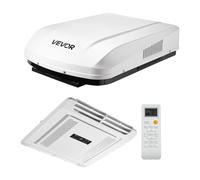 VEVOR Aire Acondicionado para Caravana 3000 W, Aire Acondicionado de Techo sin Conductos, con Bomba de Calor y Refrigeración, Velocidad Variable, con Control Mediante Botón ADB y Mando a Distancia