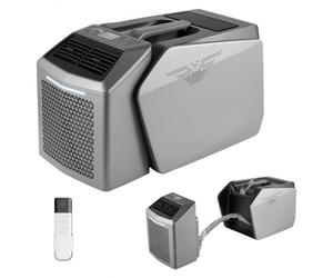 VEVOR Aire Acondicionado Portátil, 200 m³/h, 580 W con Doble Manguera, Control Táctil y Remoto, Temporizador 1-24 h, Bajo Ruido de 58 dB, para Camping, Caravana, Tienda de Campaña y Espacios Pequeños
