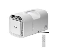 VEVOR Aire Acondicionado Portátil, 3 Velocidades, 1070 kcal, con Temporizador de 24 Horas, Control Remoto, Temperatura Ajustable 16 a 32 ℃, para Acampar al Aire Libre, Blanco, 510 x 270 x 315 mm