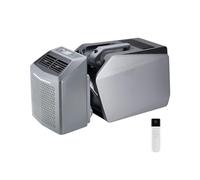 VEVOR Aire Acondicionado Portátil Ajustable, 3 Velocidades, con Temporizador 24 Horas, 16 a 32 ℃, para Acampar al Aire Libre, Uso Doméstico, Gris, 320 x 580 x 346 mm, para Interiores y Exteriores