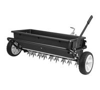 VEVOR Aireador de Césped con Esparcidor, Ancho de Esparcimiento de 81 cm, Carro Esparcidor con Púas Escarificadoras, Capacidad de Carga 45 kg, Remolcable para Tractores ATVs UTVs, para Jardín Césped