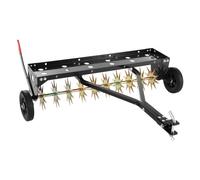 VEVOR Aireador de Césped Remolcado con Asiento y Ruedas, Acero Reforzado, 1 m de Ancho, Profundidad 5 cm, Soporta 54 kg, Compatible con Tractores Cortacésped y Cortacéspedes, para Compactados Jardín