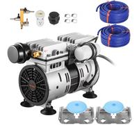 VEVOR Aireador de Estanque 550W Kit de Sistema de Aireación de Lago 5,2 CFM para Estanque de 3 Acres Compresor de Aire Tubo de 30,5 m Difusores de 25,4cm para Circulación de Oxígeno en Aguas Profundas