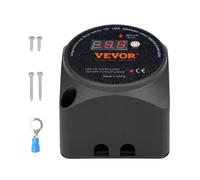 VEVOR Aislador de Batería Dual 12 V 140 A Modos Manual y Automático Relé Sensible al Voltaje con Pantalla LCD, Aislador de Batería Inteligente para Vehículo Todoterreno Caravana Camión Barco Yate