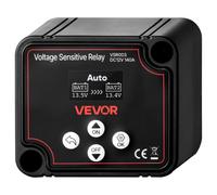 VEVOR Aislador de Batería Dual de 12 V y 140 A con Pantalla LCD, para Baterías de Litio y Plomo-Ácido, para Automóviles, Camiones, Autocaravanas, UTV, ATV y Embarcaciones, 80 x 70 x 60 mm, Negro