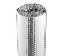 VEVOR Aislamiento Térmico Reflectante Doble 3 x 1,22 m Rollo de Aislamiento de Barrera Radiante de Burbujas de Aire Espesor de 3,2 mm Papel de Aluminio de Doble Cara para Ventana, Techo de RV