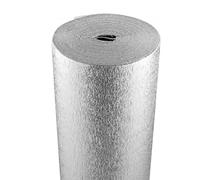 VEVOR Aislamiento Térmico Reflectante Doble Rollo de Aislamiento Barrera Radiante 15,24x1,22 m Núcleo de Espuma EPE Espesor de 3,2 mm Lámina de Aluminio Doble Cara para Ventana, Techo de RV