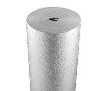 VEVOR Aislamiento Térmico Reflectante Doble Rollo de Aislamiento Barrera Radiante 15,24x1,22 m Núcleo de Espuma EPE Espesor de 3,2 mm Lámina de Aluminio Doble Cara para Ventana, Techo de RV