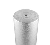 VEVOR Aislamiento Térmico Reflectante Doble Rollo de Aislamiento Barrera Radiante 15,24x1,22 m Núcleo de Espuma EPE Espesor de 5,5 mm Lámina de Aluminio Doble Cara para Ventana, Techo de RV