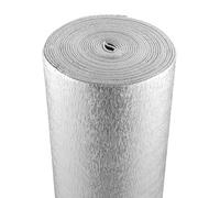 VEVOR Aislamiento Térmico Reflectante Doble Rollo de Aislamiento Barrera Radiante 7,6 x 0,6 m Núcleo de Espuma EPE Espesor de 3,2 mm Lámina de Aluminio Doble Cara para Ventana, Techo de RV