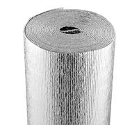 VEVOR Aislamiento Térmico Reflectante Doble Rollo de Aislamiento Barrera Radiante 7,62x1,22 m Núcleo de Espuma EPE Espesor de 3,2 mm Lámina de Aluminio Doble Cara para Ventana, Techo de RV
