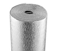 VEVOR Aislamiento Térmico Reflectante Doble Rollo de Aislamiento Barrera Radiante 7,62x1,22 m Núcleo de Espuma EPE Espesor de 3,2 mm Lámina de Aluminio Doble Cara para Ventana, Techo de RV