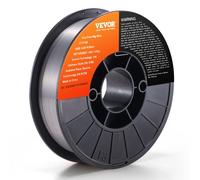 VEVOR Alambre de Soldadura MIG 0,8mm E71T-GS Bobina de Alambre de Soldadura de Núcleo Fundente Acero Blando sin Gas 200mm Resistencia a Tracción 560 MPa Arco Estable de Baja Salpicadura para Soldadura
