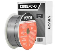VEVOR Alambre de Soldadura MIG con Núcleo Fundente, E308LFC-O, 0,8 mm, 0,9 kg, de Acero Dulce sin Gas, con Bajas Salpicaduras para Soldadura por Arco en Cualquier Posición, para Uso en Exteriores