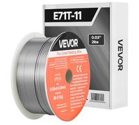 VEVOR Alambre de Soldadura MIG con Núcleo Fundente, E71T-11, 0,8 mm, 0,9 kg, de Acero Dulce sin Gas, con Bajas Salpicaduras para Soldadura por Arco en Cualquier Posición, para Uso en Exteriores