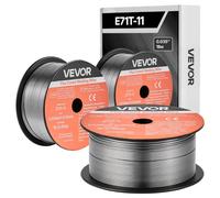 VEVOR Alambre de Soldadura MIG con Núcleo Fundente, E71T-11, 0,9 mm, 0,45 kg, Acero Dulce sin Gas, con Bajas Salpicaduras para Soldadura por Arco en Cualquier Posición, para Exteriores, 3 Rollos